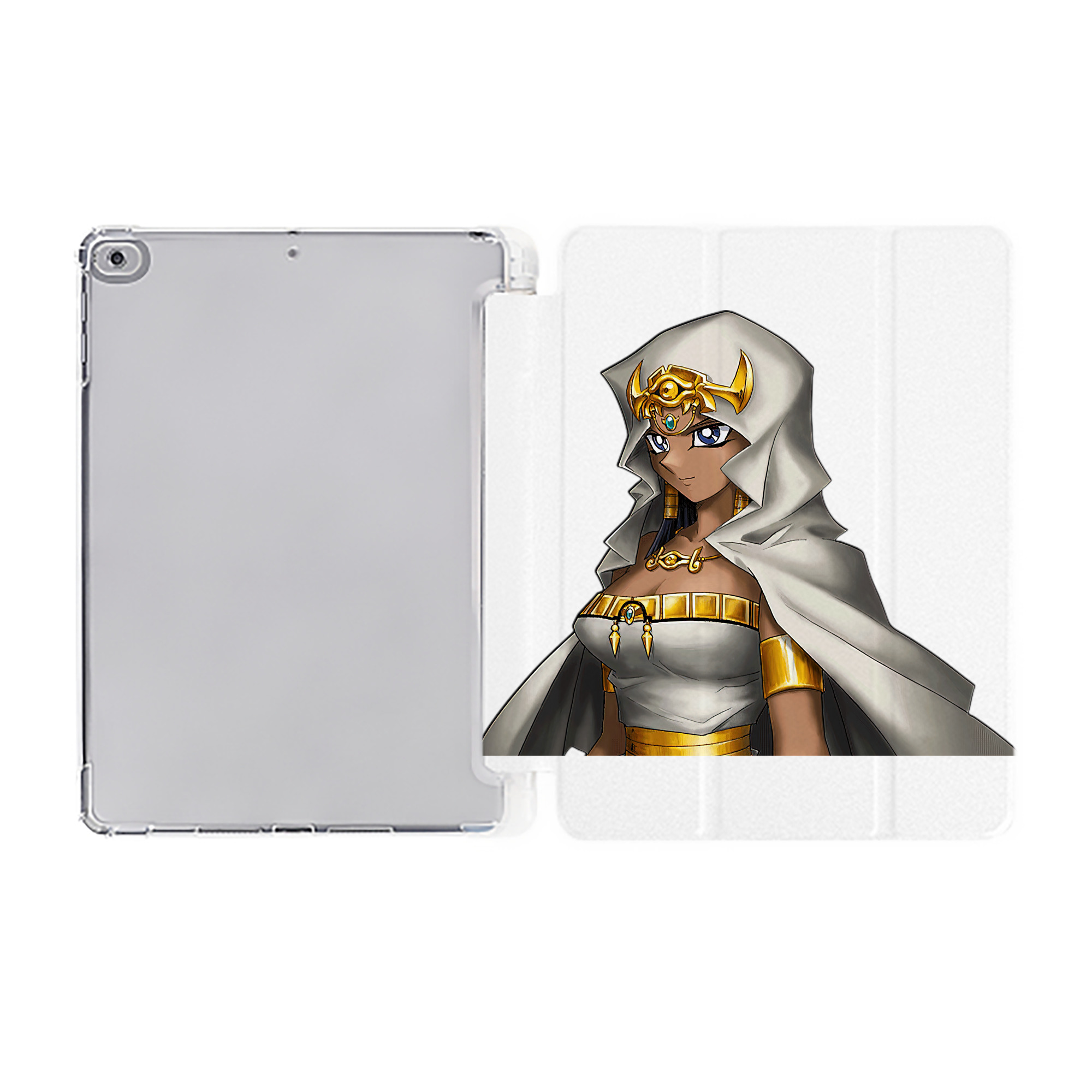 （画像用） 遊☆戯☆王 Yu-Gi-Oh! IPad ケース ペン収納付き 三つ折りスタンド PUレザー×シリコン 対応機種9.5/10.5/10.9インチ